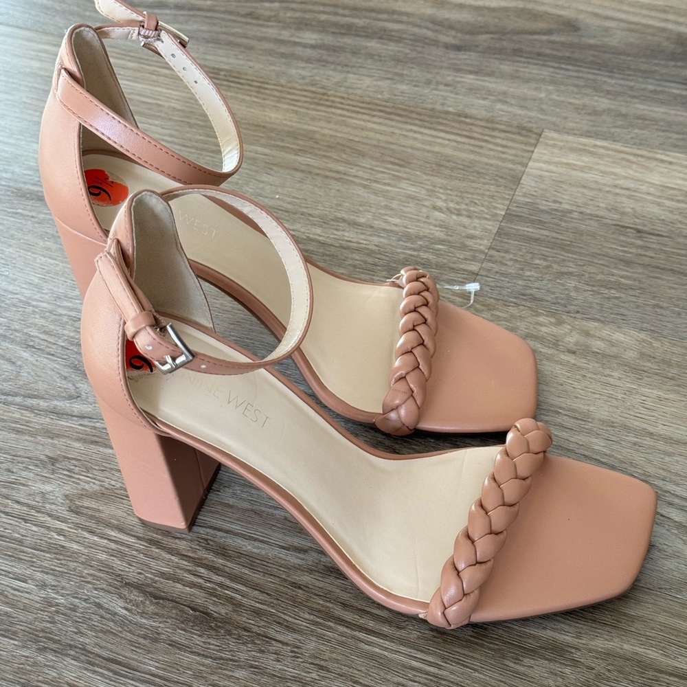 Nine West Braided Twist Block Heels
